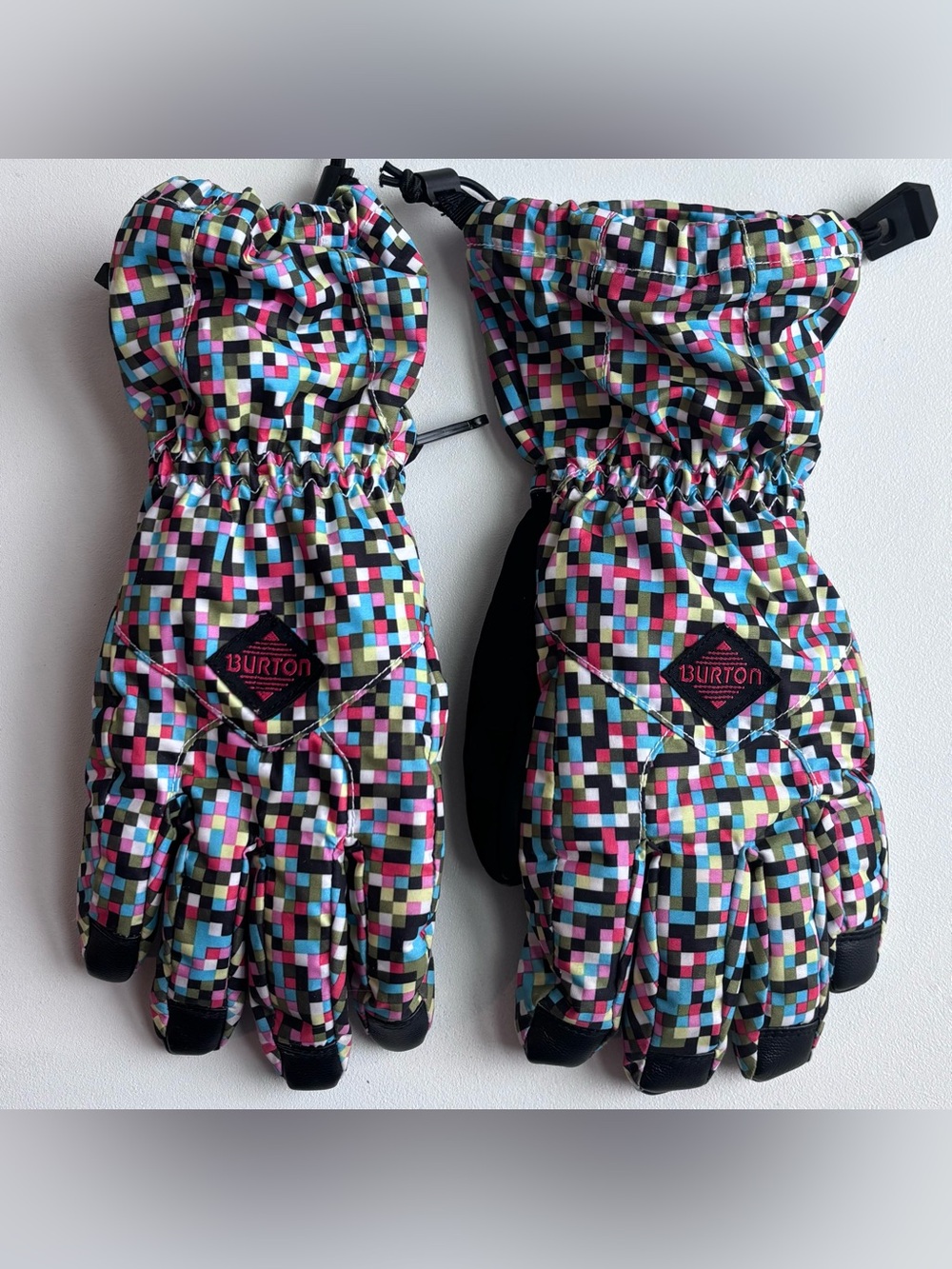 BURTON Snowboard/Ski/Snowsport Youth PROFILE Gloves Winter Snow Pixelated Size L
